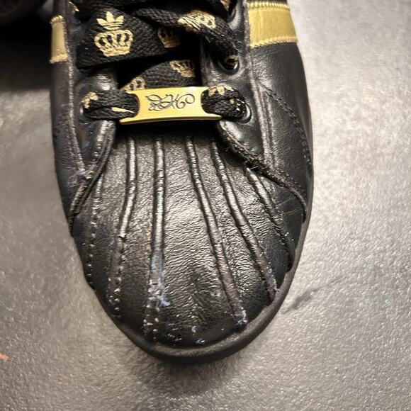 INSANE RARE Adidas Missy Elliott Knee-high Lace-up Sneakers Black Leather 9  US